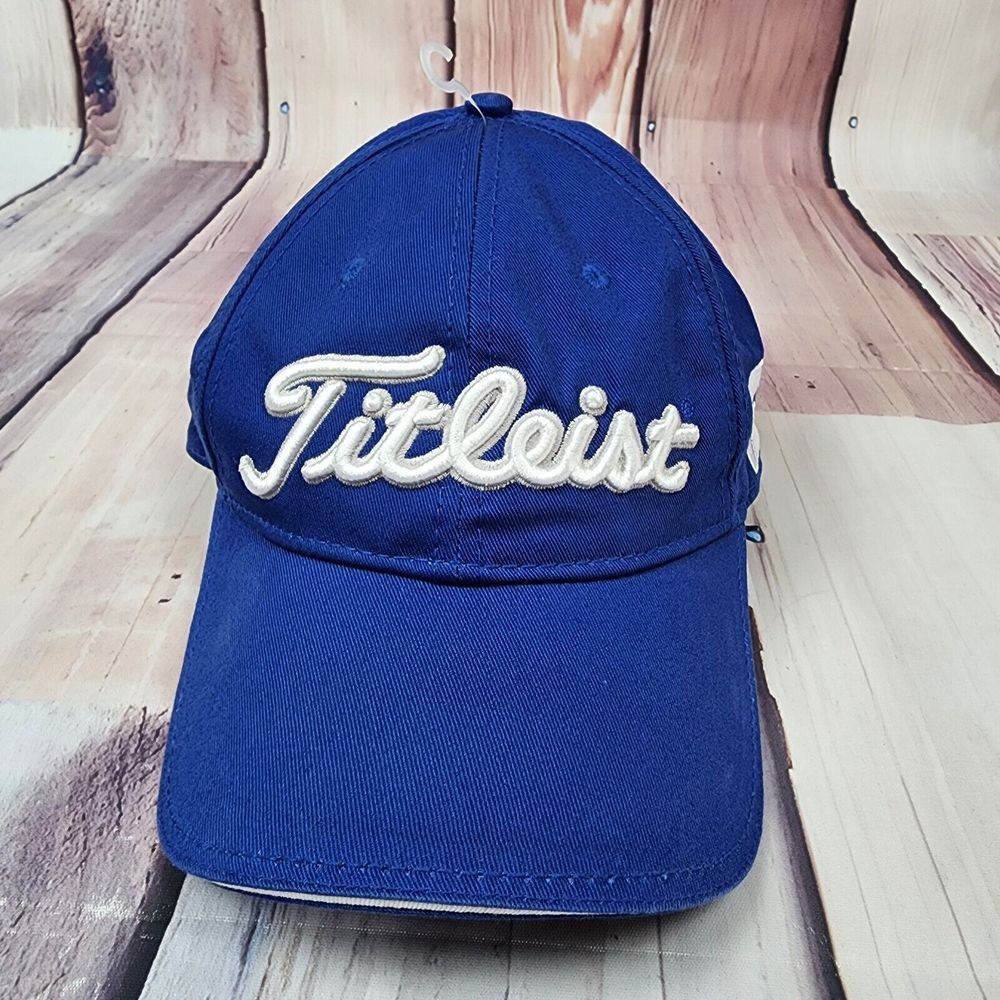 Titleist FootJoy‎ NHL FJ Strapback Golf Hat Cap Royal Blue Nwot Thick Logo